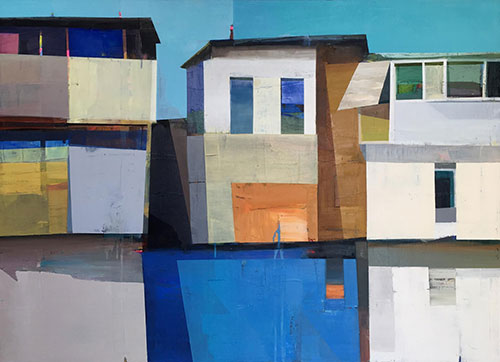  A quiet town #163, Oil on canvas 35” x 48.5”    