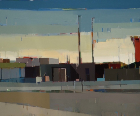 A quiet town # 55, Oil on canvas, 60” x 72”, 2008