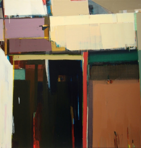 A quiet town # 50, Oil on canvas, 54” x 52”, 2009