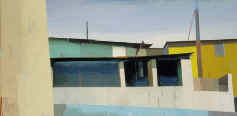 A quiet town #148, Oil on canvas, 30” x 60”, 2016   