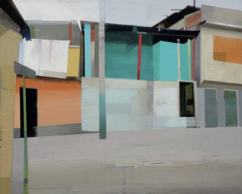 A quiet town #152, Oil On canvas, 42” x 52”, 2016   