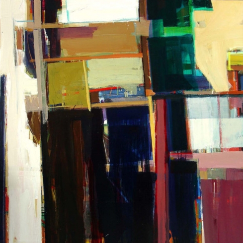 A quiet town # 4, Oil on canvas, 52” x 52”, 2006  