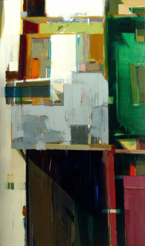 A quiet town # 5, Oil on canvas, 69” x 41”, 2006  