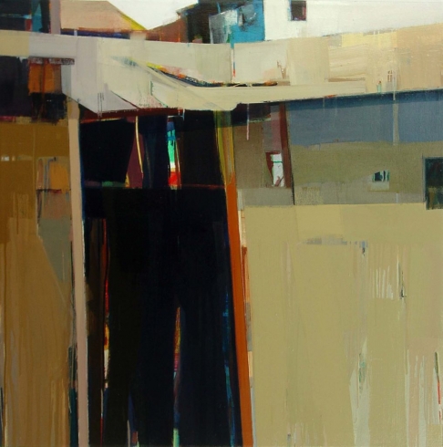 A quiet town # 6, Oil on canvas, 52” x 52”, 2007 