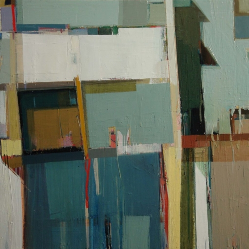 A quiet town # 60, Oil on canvas, 36” x 36”, 2009