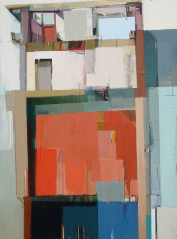 A quiet town # 77, Oil on canvas, 72″ x 54”, 2010