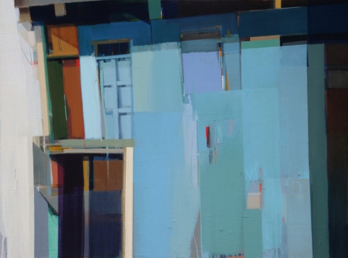 A quiet town # 91, Oil on canvas, 36” x 48”, 2010