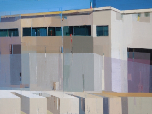A quiet town # 105,  Oil on canvas, 42” x 56”,, 2011   
