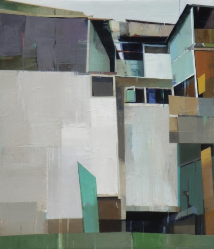 A quiet town #134, Oil on canvas, 50” x 43”, 2014 