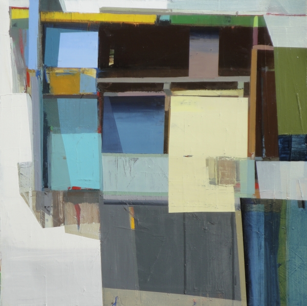 A quiet town # 155, oil on canvas, 30” x 30”, 2016