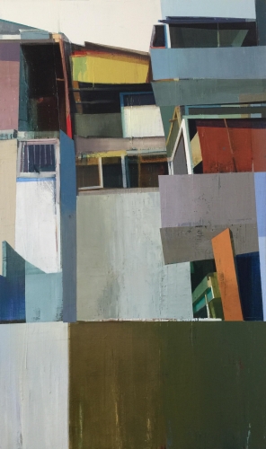  A quiet town #164, Oil on canvas 50” x 30”    