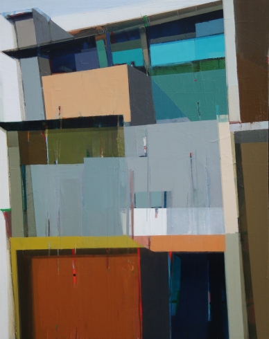 A quiet town # 97,  Oil on canvas, 50” x 40”,, 2011   