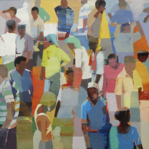 Market # 2, Oil on canvas, 48” x 48”, 2016          