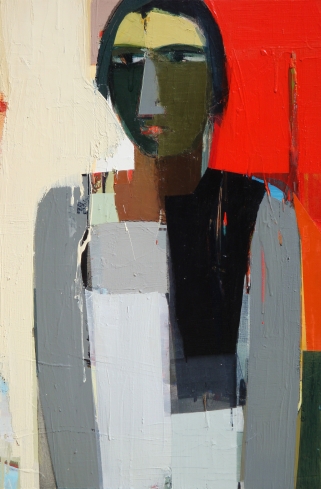 Girl next door, Mixed media on panel, 68” x 25, 2009    