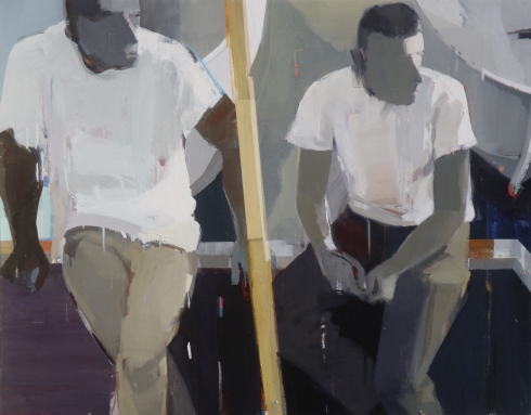 Hanging out # 2, Oil on canvas, 44” x 56”, 2012        