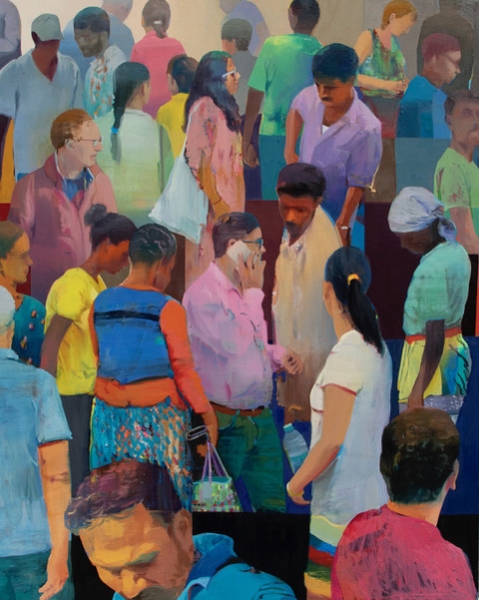 Market # 26, Oil on canvas, 60” x 48"