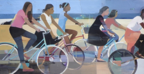 Ocean Breeze, Mixed media on panel, 36” x 68”, 2016   