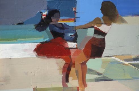 Play, Oil on pnal, 24” x 36”, 2016              