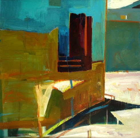 Blue corner, Oil on canvas, 52” x 54”, 2005